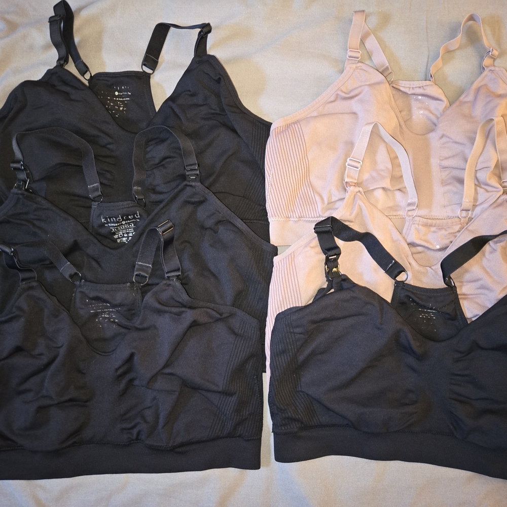 Black and Pink Kindred Pumping/Nursing Bras